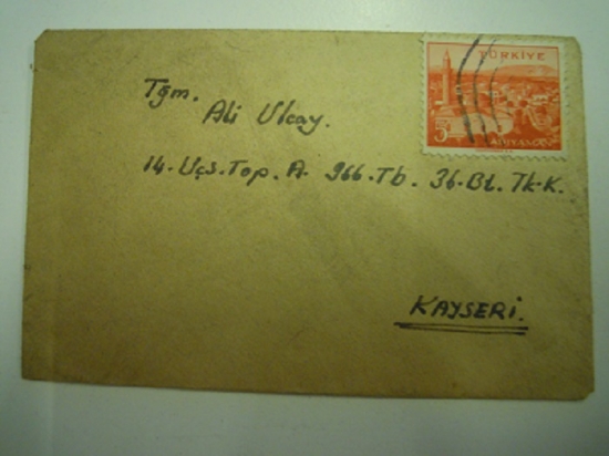 TĞM. ALİ ULCAY 14 UÇS. TOP. A. 966 TB. 36. BL. TK-K TÜRKİYE KAYSERİ 