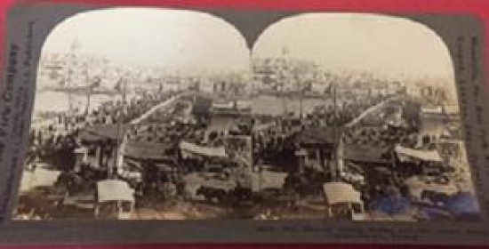  STEREOSKOP  KART OSMANLI  3 BOYUTLU KART GOLDEN HORN CONSTANTİNOPLE ALTIN BOYNUZ STEROSCOPE KEYSTONE VİEW COMPANY 1900 