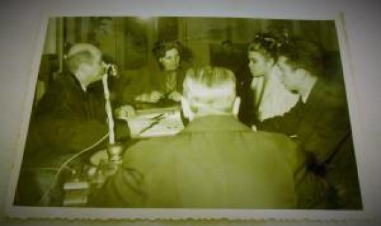 NİKAH KIYIM RESMİ ÖZ KÜRT FOTO AJANSI İBRAHİM 12 X 18 SİYAH BEYAZ 