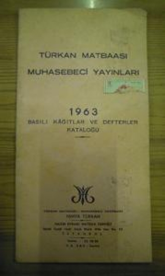 TÜRKAN MATBAASI MUHASEBECİ YAYINLARI 1963 BASILI KAĞITLAR VE DEFTERLER KATALOĞU 