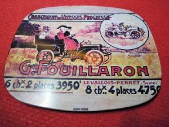 CHAN GEMENT DE VITESSES PROGRESSIF G.FOUILLARON 6 CB X .. 2 PLACES 3950 LEVALLIOIS - PERRET ( SEİNE ) 8 CB X.. 4 PLACES 4750 REKLAM TENEKE TABELA 