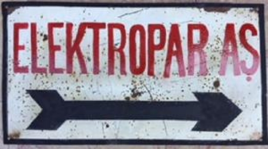 ELEKTROPAR AŞ TENEKE TEK TARAFLI TABELA EL BOYAMA 