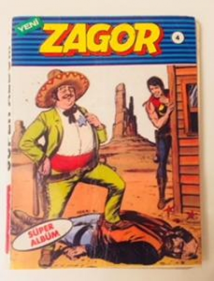 ZAĞOR SÜPER ALBÜM 4 SAYI SİYAH BEYAZ ÇİZGİ ROMAN 