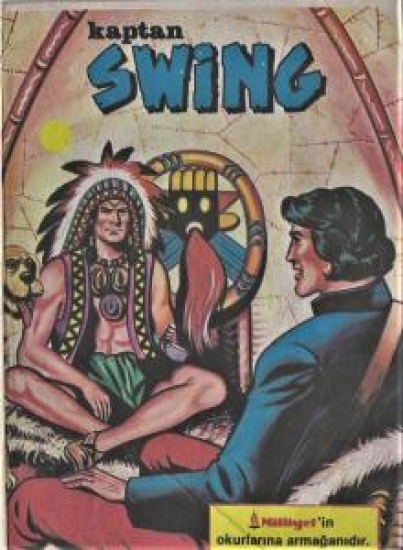 KAPTAN SWİNG KARAİPLER ÇARI MİLLİYET SİYAH BEYAZ ÇİZGİ ROMAN 18 X 13 ÖLÇÜDE