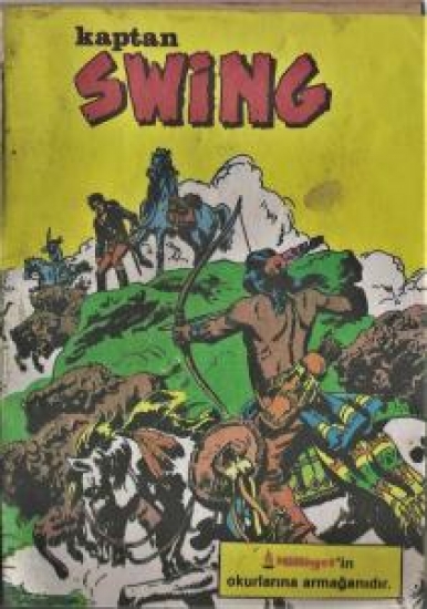 KAPTAN SWİNG STORK CANAVARI MİLLİYET SİYAH BEYAZ ÇİZGİ ROMAN 18 X 13 ÖLCÜGEDİR 