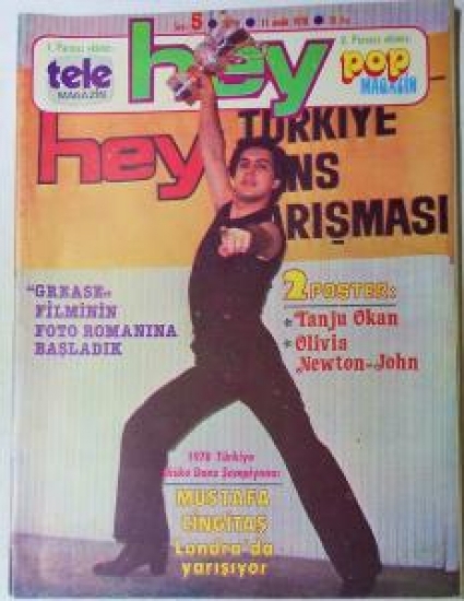 HEY MÜZİK POP MAGAZİN DERGİSİ SAYI 5 11 ARALIK 1978 TÜRKİYE DANS YARIŞMASI 