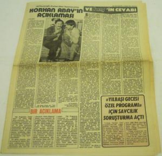 HEY DERGİ İSTANBUL HEY TELE MAGAZİN 19 ŞUBAT 1979 KORHAN ABAY'IN AÇIKLAMASI 