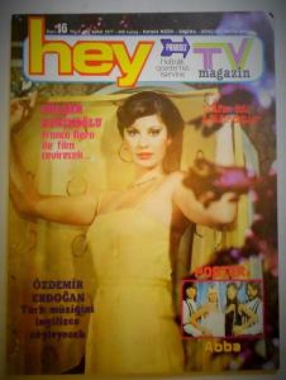 HEY HAFTALIK MAGAZİN DERGİ SAYI 16.28 ŞUBAT 1977 ĞÜLŞEN BUBİK OĞLU FRANCA NERO İLE 
