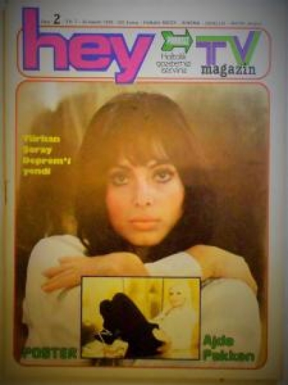 HEY HAFTALIK MAGAZİN DERGİ SAYI 22 KASIM 1976 TÜRKAN SORAY DEPREM'İ YENDİ. 