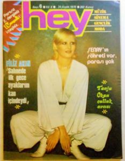 HEY HAFTALIK MAGAZİN DERGİ SAYI 6. 24 ARALIK 1975 FİLİZ AKIN 