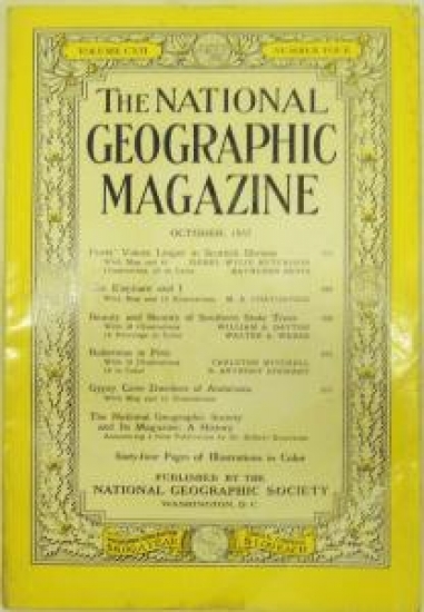 THE NATIONAL GEOGRAPHIC MAGAZINE 1957 YILI AMERİKAN BASKI DERGİ 