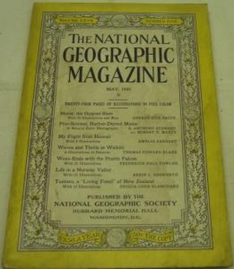 THE NATIONAL GEOGRAPHIC MAGAZINE MAY  1935 YILI AMERİKAN BASKI DERGİ 