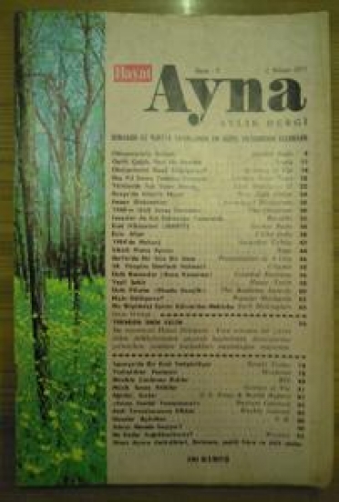 HAYAT AYNA AYLIK DERGİ SAYI : 5. 1-NİSAN 1971 