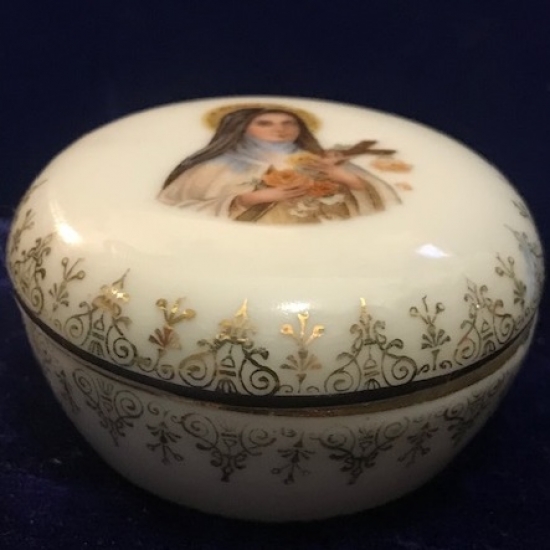 FIRANSIZ  KAPAKLI PORSELEN  LİMOGES MUCEVHER KABI