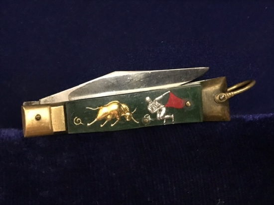 İRAN ZENCEN DIŞI POLİ BASKILI DIŞ KAB YARIM SUSTALI YAN ÇIKMA ÇAKI STAINLESS  