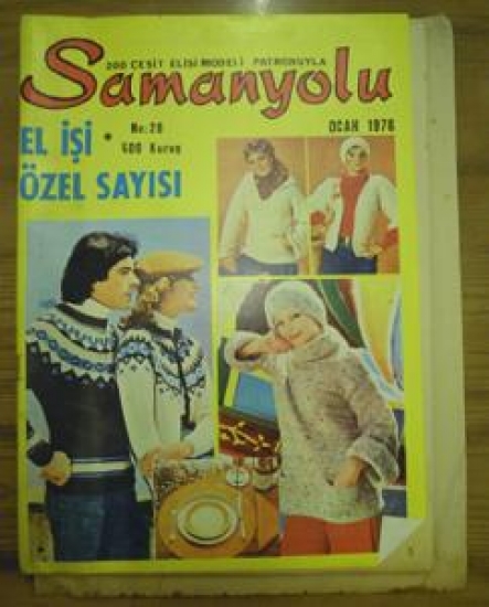 SAMANYOLU 200 ÇEŞİT EL İŞİ MODELİ PATRONUYLA NO : 28 OCAK 1976 