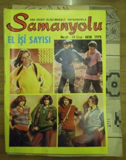 SAMANYOLU 200 ÇEŞİT EL İŞİ MODELİ PATRONUYLA NO : 61 EKİM 1978 