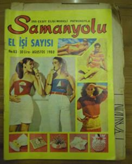 SAMANYOLU 200 ÇEŞİT ELİŞİ MODELİ PATRONUYLA NO : 83 AĞUSTOS 1980 