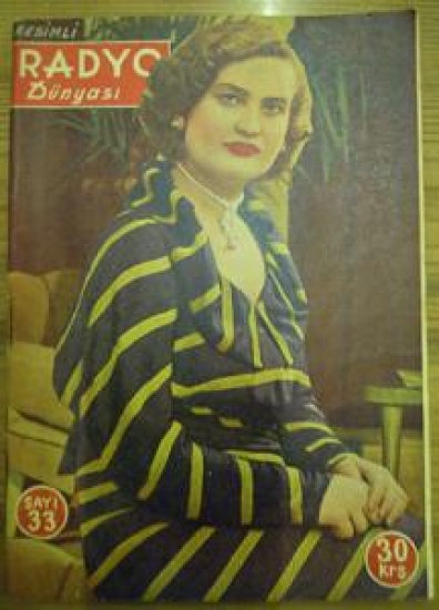 RESİMLİ RADYO DÜNYASI SAYI : 33 TEL ÜZERİNE SESİNİZİ KAYIT EDEN ALET 