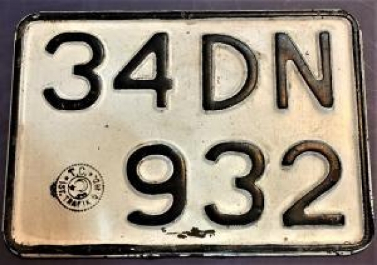 AT ARABASI FAYTON PLAKA İSTANBUL 1960 LI YILLAR 34 DN 932 