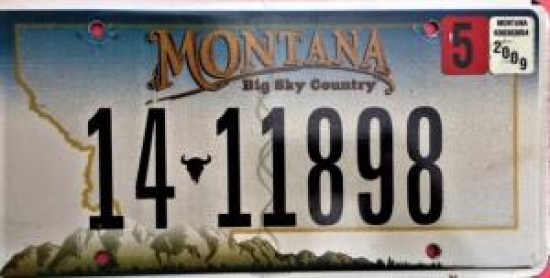 MONTANA BİG SKY CONTRY 14-11898 AMERİKAN OTO PLAKA 