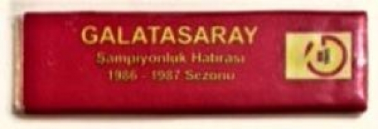 SAKIZ GALATASARAY ANISINA ÇIKARILMIŞ ŞAMPİYONLUK HATIRASI ÇİKLET 1986 1987 SEZONU ANISINA 