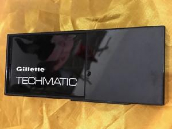 1960 GILLETTE TECHMATIC RAZOR JİLET MAKİNE KARTUJ JİLETLİ 