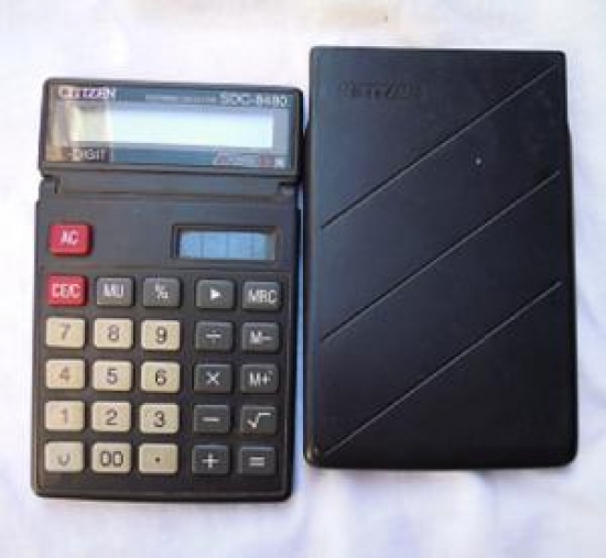 CITIZEN ELECTRONIC CALCULATOR SDC-8480 10 - DIGIT 2 POWER HESAP MAKİNA 