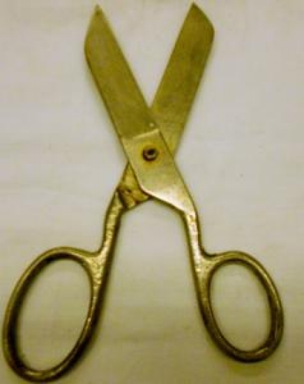 1950 METAL ŞEKERLEME LOKUM KESMEDE KULLANILAN ENLİ MAKAS BOYU 23 CM