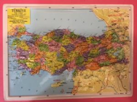 KABARTMA PLASTİK TÜRKİYE HARİTA 30 X 21 İTALYAN 
