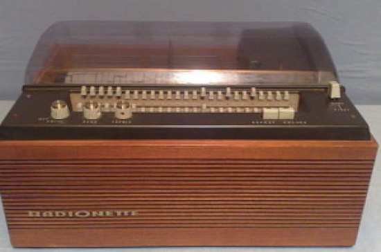 RADİONETTE AF 1 MİNİ JUKE BOX 25 PLAK 50 ŞARKI ÇİFT KAFA 33 45 DEVİR 1965 MODEL 