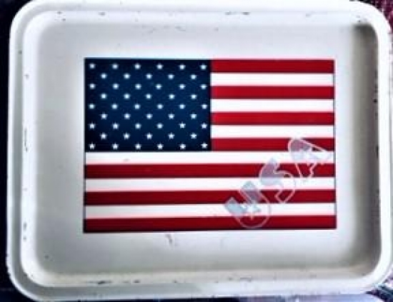 METAL USA BAYRAKLI SAC TEPSİ 30 X 40 ÖLÇÜLERDE