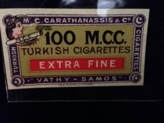 SİGARA KAGITI M.C. CARATHASSIS &.C 100. M.C.C. TURKISH CIGARETTES. EXTRA FINE 