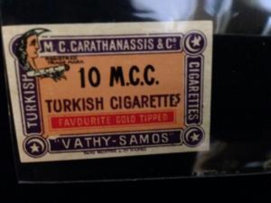 SİGARA KAGITI M.C. CARATHASSIS &.C 100. M.C.C. TURKISH CIGARETTES. FAVDUBITE GOLD
