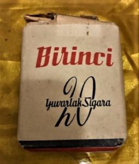 1950 YILIN İMALATI KOLEKSİYONLUK TEKEL YERLİ ÜRETİM BİRİNCİ 20 YUVARLAK SİGARA  ACILMAMIŞ  DOLU PAKET 