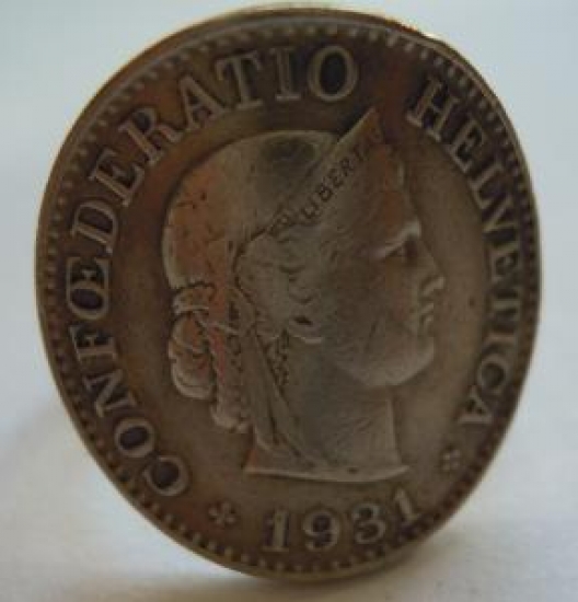 CONF OEDERATIO HELVETICA 1931 YIL YAZILI PARA YÜZÜK 