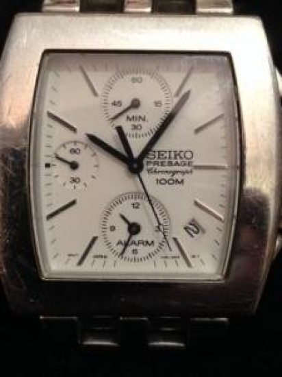 SEIKO PRESAGE DHRONOGRAPH 100M SAFİR KRISTAL CAM METAL KASA SAAT 
