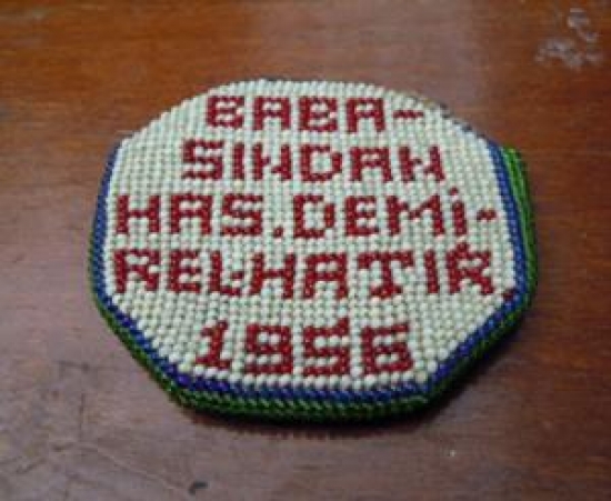 1956 BABASINDAN HAS.DEMİ-REL-HATIRA 1956 HAPİSHANE BONCUK İŞİ ÇANTA 