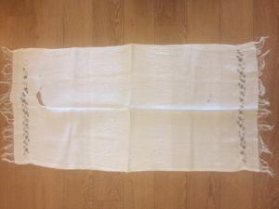 OSMANLI SAÇAKLI YAĞLIK BEYAZ TEL KIRMA İŞÇİLİKLİ YORGUN 54 X 105 ÖLÇÜLERDE 