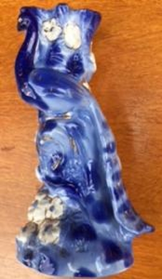 DAMGALI SANATÇI ÖZEL PORSELEN KOBALT MAVİSİ VAZO 