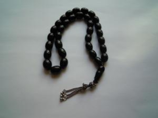 OLTU TAŞLI SİYAH RENKLİ TESPİH 33 LUK 