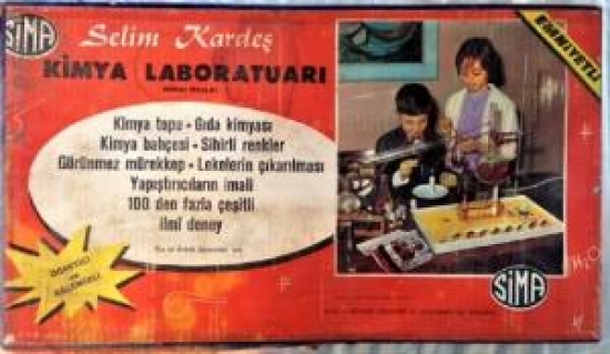 SELİM KARDEŞ SİMA KİMYA LABORATUAR SETİ TAM TAKIM KUTUSUNDA TÜRK MALI 