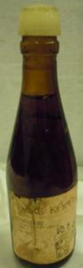 MİNYATÜR İÇKİ ŞİŞESİ KOLEKSİYON PEMBE KÖPÜK KAVAKLIDERE ŞARAPLARI ANONİM ŞİRKETİ ANKARA 1929 70 CL 