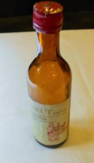 YAKUT ŞARAP ŞİŞE KOLEKSİYON UFAK MİYATÜR ŞİŞE 