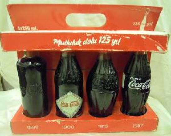 COCA COLA MUTLULUK DOLU 125 YIL ANISINA NOSTALJİK ÜRÜNLER 1899 1900 1915 1957 YILLARIN ANISINA BİRE BİR