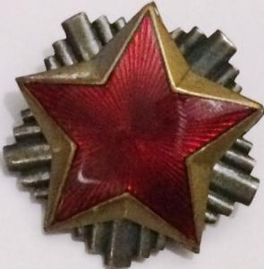 GÜMÜŞ KIRMIZI SICAK MİNELİ ROZET BÜYÜK BOYDA 