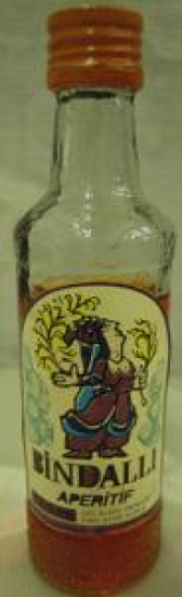 MİNYATÜR İÇKİ ŞİŞESİ KOLEKSİYON BİNDALLI APERİTİF 5 CL ALKOL DERECESİ 25 % 