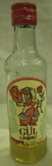 MİNYATÜR İÇKİ ŞİŞESİ KOLEKSİYON GÜL LİKÖRÜ TEKEL 5 CL ALKOL DERECESİ 25 % 