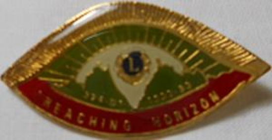 LİONS CLUP YAKA ROZET METAL ORJİNAL 324 D1 1992-93 REACHING HORIZON 