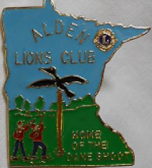 LİONS CLUP YAKA ROZET METAL ORJİNAL ALDEN LIONS CLUB HOME OF THE DANE SHOOT 